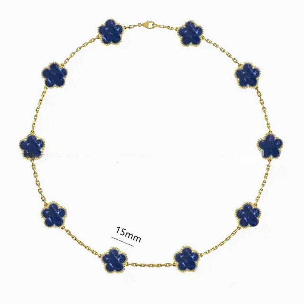 10 Wer Necklaces Designer For Women Stainless Steel Plated Gold Jewelry Woman Mother Of Pearl Four Leaf Clover Necklace Daily Outfit Christmas Gift