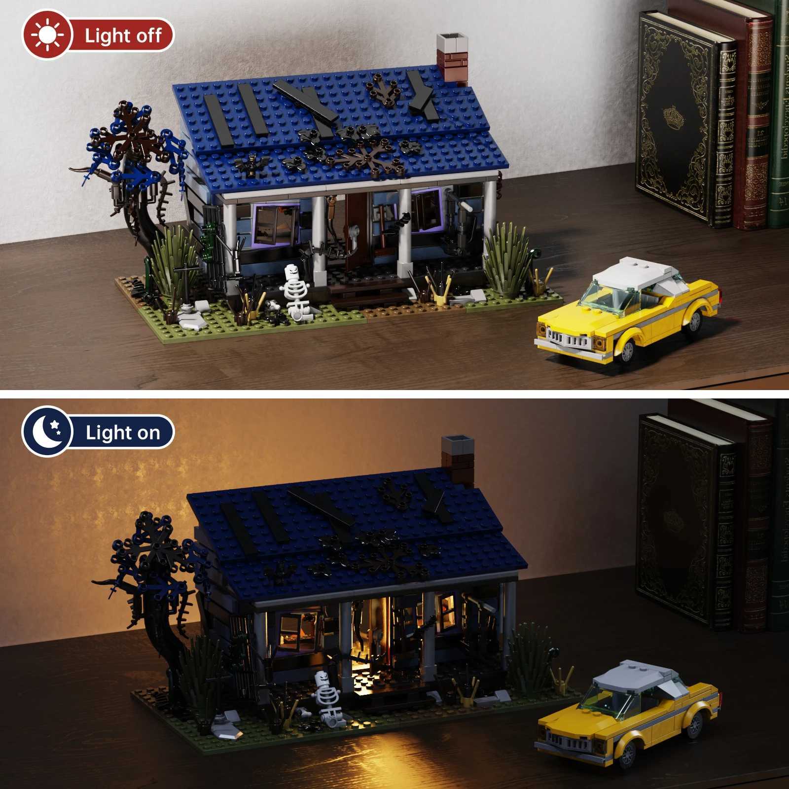 Evil Dead Haunted House Building Blocks Set Scary Palace Horror Decor Architecture Model Kit Halloween Gift for Kids Boy Girl X250509