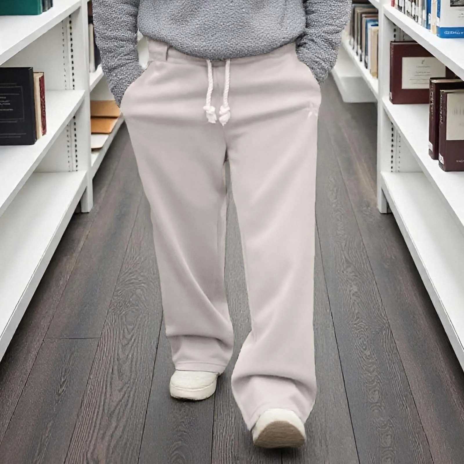 Double Waisted Men Baggy Sweatpants Streetwear Drawstring Wide Leg Pants Star Letter Loose TrousersT250509
