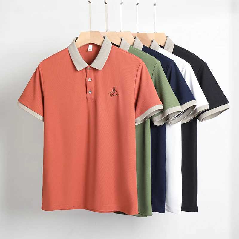 Brand Summer New Short Sleeved T-shirt Mens Casual Embroidery Lapel Top Polo Shirt Z250509-1
