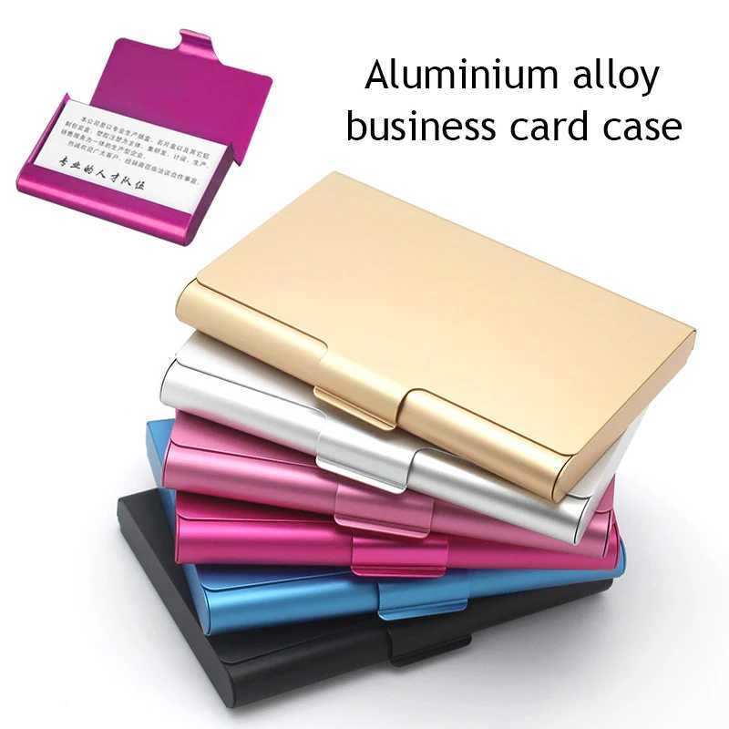 1Pc Men Business Card Case Stainless Steel Aluminum Holder Metal Box Cover Women Credit Business Card Holder Case Z250621