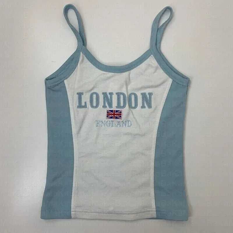 Womens aesthetic letter printing Grunge Gothic expression girl Camisol top crop top retro tight corset vest top baby T-shirt punk Y2k clothingXJ250508