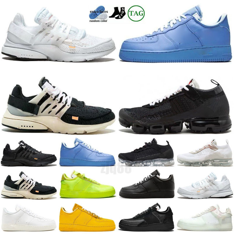 Running Shoes Off prestos white mac volt green black fly racer Chaussures designer Zapatos Triple Black 2.0 Casual Mens S