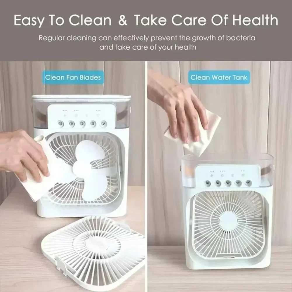 Summer Cooling Fan Desktop Humidifier New Five-hole Spray Fan USB Portable Practical Hydrocooling Indispensable Chiller Office X250508
