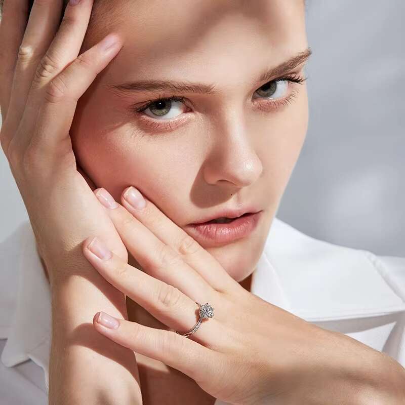 Gorgeous 1ct Eternity Ring Moissanite VVS White D Color Gra Certified Moissanite Rings Hotsale Moissanite Engagement Ring