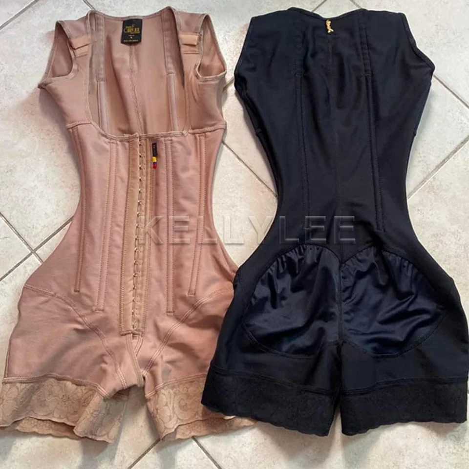 Shaped Up Open-Breasted Shapewear Elastic Sleeveless Bodysuits Slim Fit Adjustable Post Surgery Columbian Fajas Womens Girdles W250509