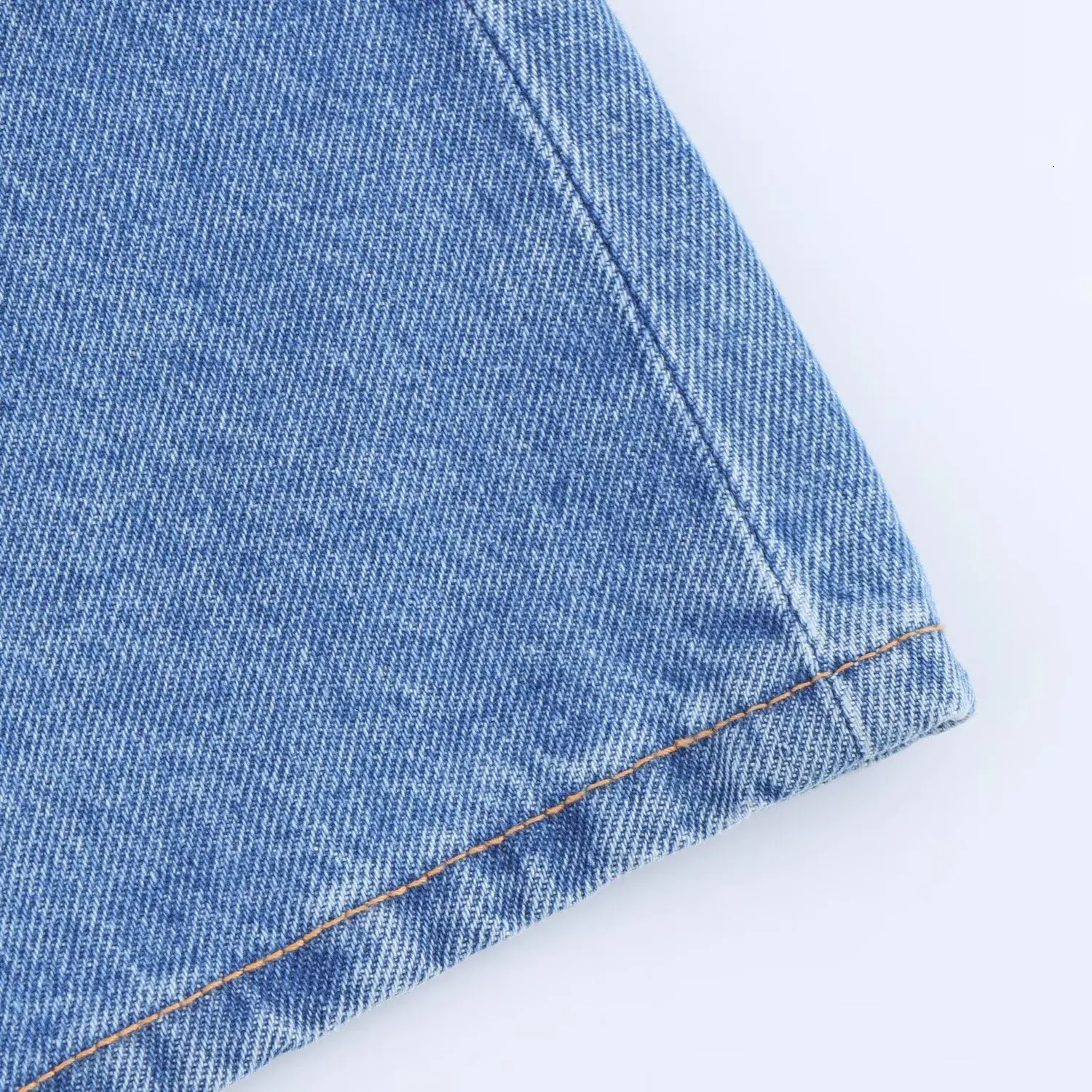 UNIZERA Womens Two tone Fashion Simple Versatile High waisted Paper Bag Style Summer Collection 250506Z