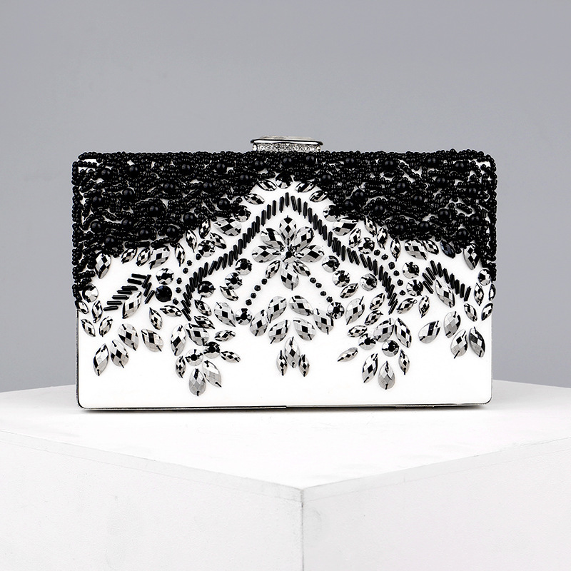 Free Shipping Luxury Brand New Women's Designer Social Socialite Banquet Handbag Pearl Embroidered Dress Cheongsam Bag Women's Evening Dress