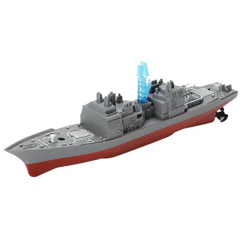 RC Boat Kids Toy Remote Control Aircraft Carrier Simulation Warship Model Mini Battleship Radio-Controlled Boat Childern Gift X250509