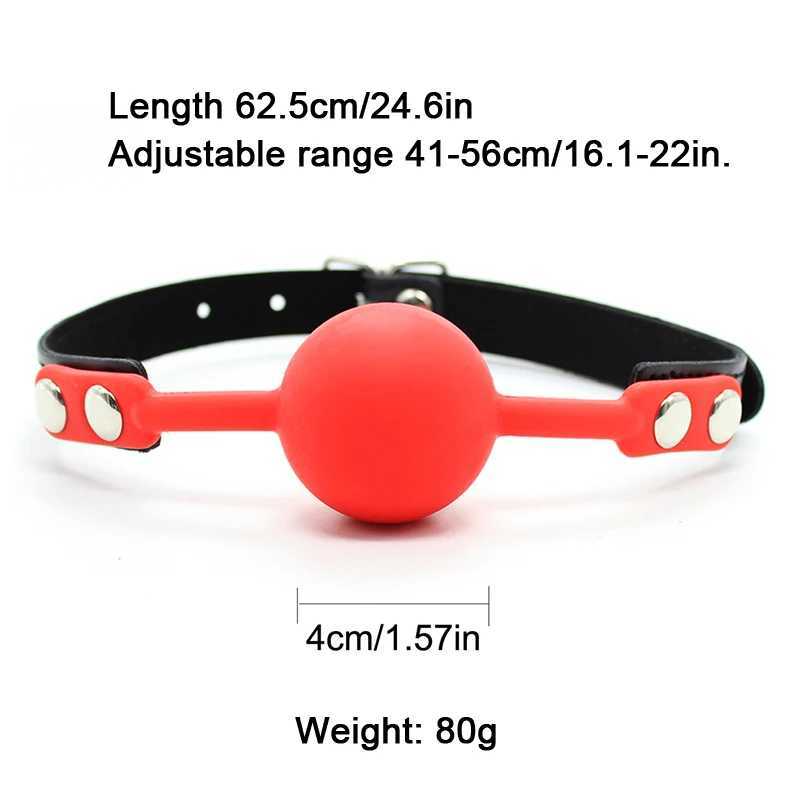 Silicone Sex Open Mouth Gag Ball PU Leather Strap Bdsm Gag Slave Bondage Restraints Sex Toys for Women Couples W250509