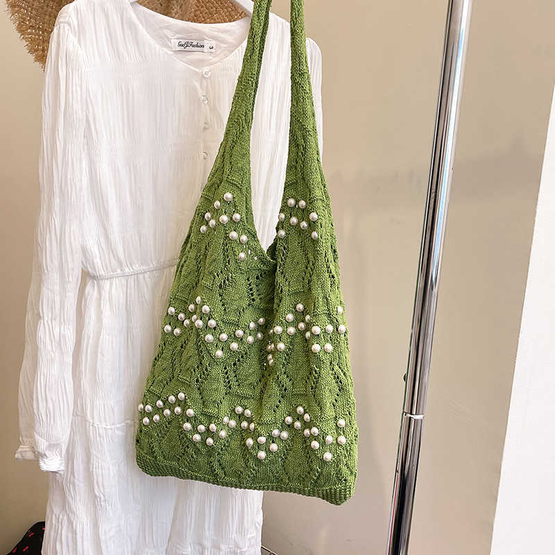 Summer woven bag for women 2025 large capacity new beach vacation beach single shoulder handbag small fresh water bucket bag