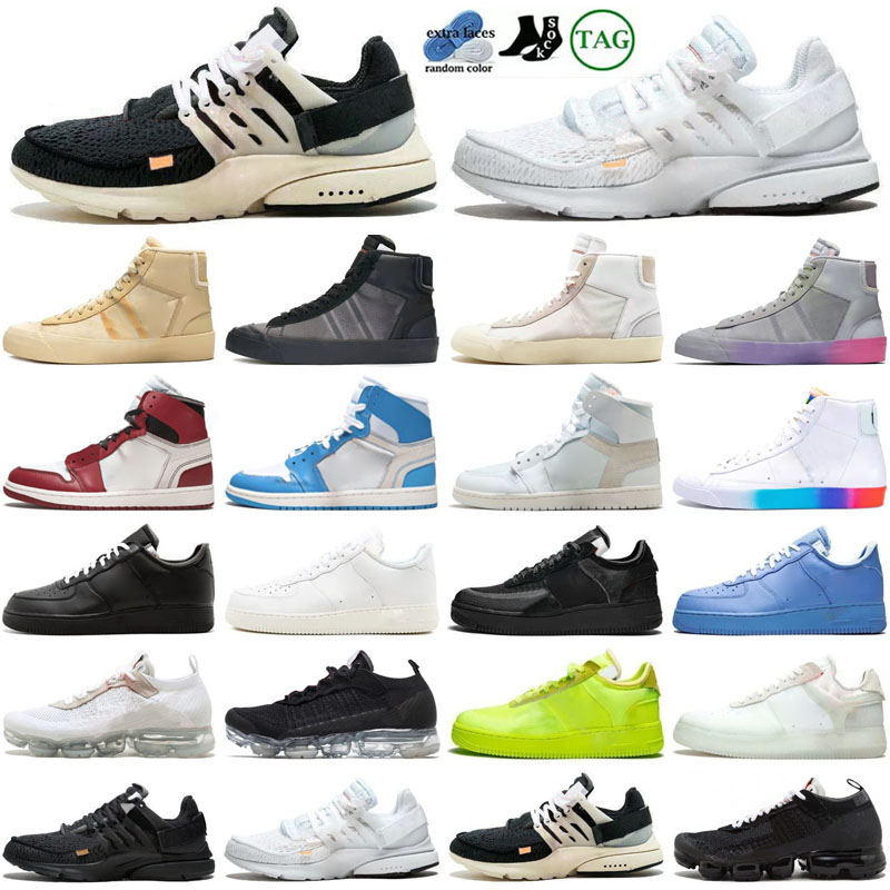 Off prestos white running Shoes mac volt green black fly racer Chaussures designer Zapatos Black Casual Sneakers