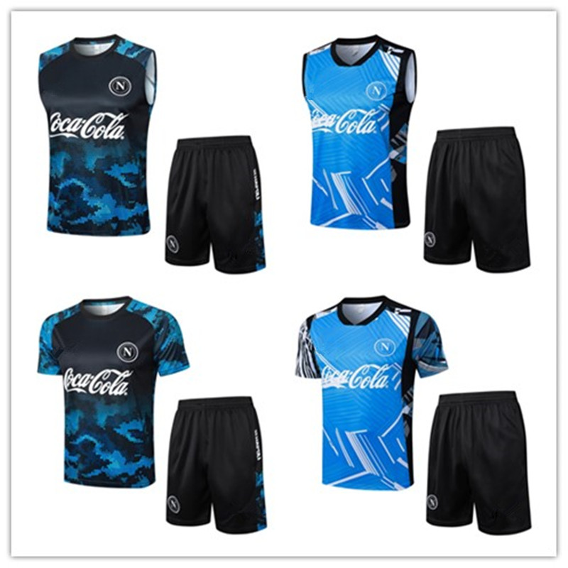 2025 Napoli McTOMINAY Training suit short sleeves soccer tracksuit 24 25 Naples Di Lorenzo LOZANO football shirt Vest sets SSC Maillots de foot jersey