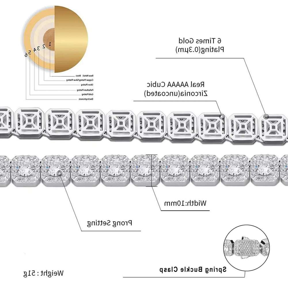 iced out for women inlaid 1 row dia titanium steel plated gold 8mm 10mm 12mm width tennis bracelet hip hop mens designer jewelry |Christmas gift desig