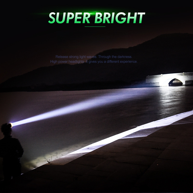 LED induction strong USB power bank head mounted flashlight night fishing light outdoor functional headlight