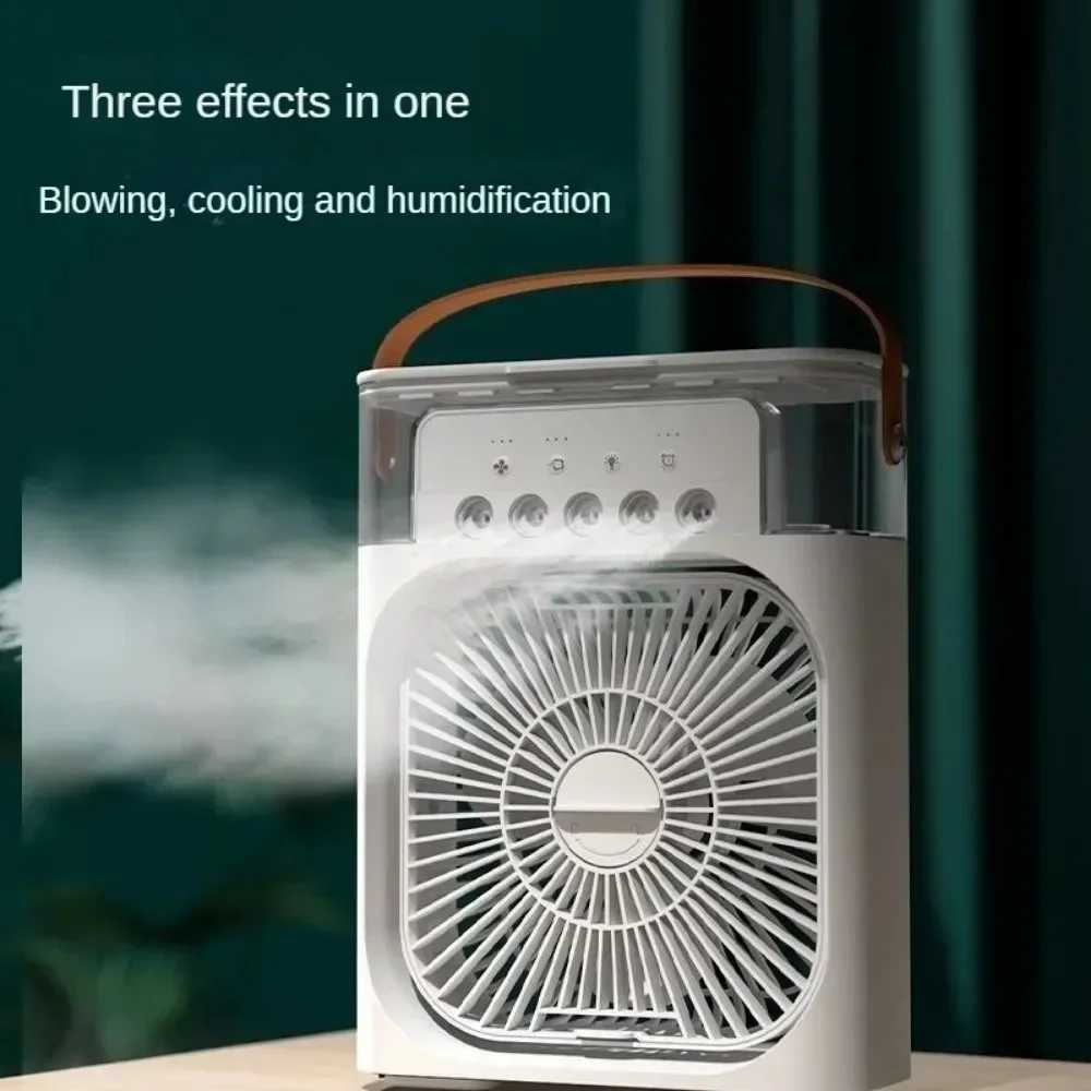 Summer Cooling Fan Desktop Humidifier New Five-hole Spray Fan USB Portable Practical Hydrocooling Indispensable Chiller Office X250508