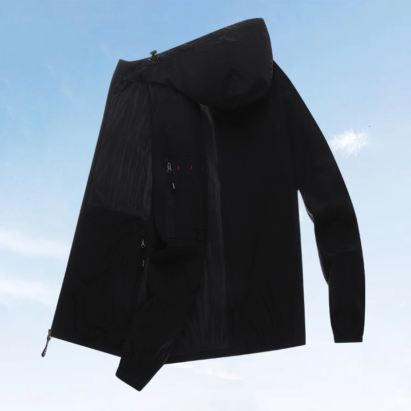 2024 Trendy New Sunscreen Clothes Mens Thin Jacket Summer Outdoor Sports Breathable UV resistant Skin Clothes with Pressure Labeling 230725