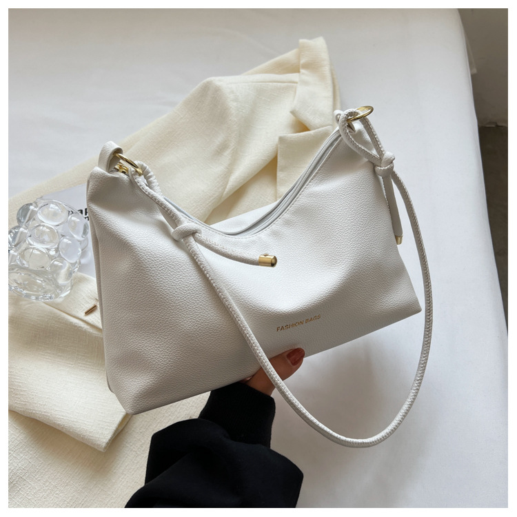 Chic 2025 Minimalist Shoulder Bag - Korean Style Solid Color Crossbody Tote, Women's Large Capacity Work Bag with Top Handle Luxury Texture