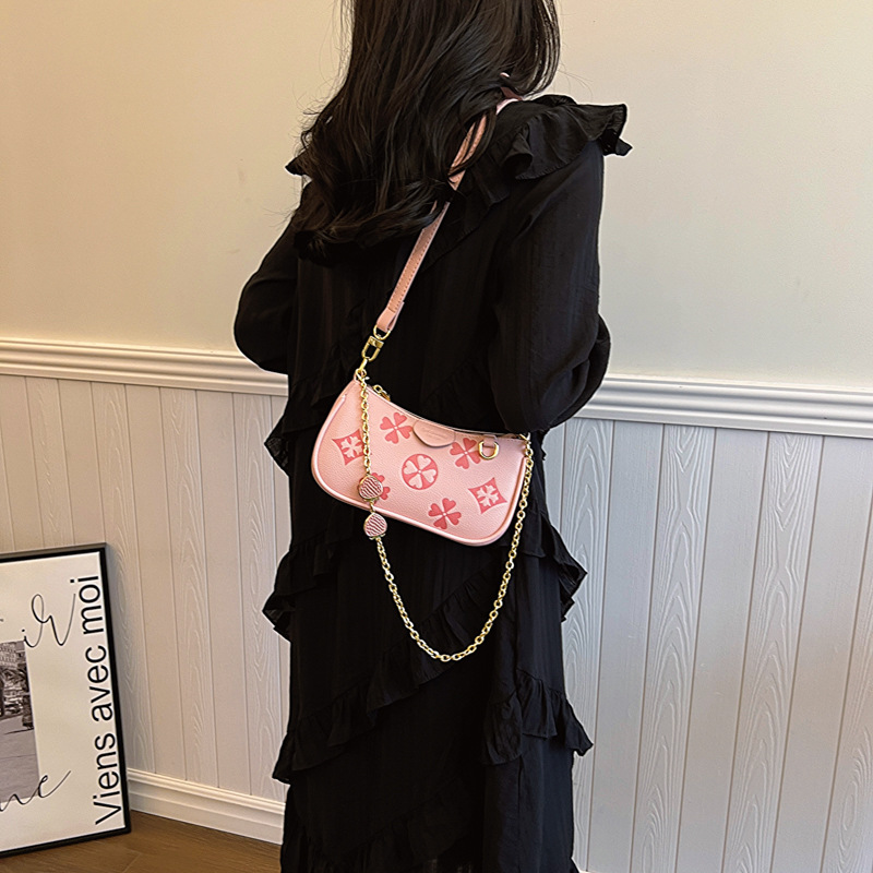 2025 Hot Designer Underarm Bag - Artistic Floral Print Square Crossbody Purse, Women's Textured Vegan Leather Shoulder Bag Free shipping
