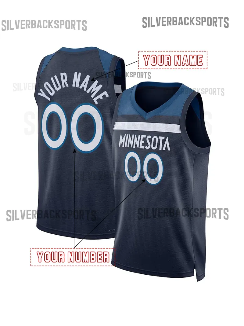 Anthony Edwards 5 Custom Basketball Jersey Gobert Stitched Personalized Customized Jerseys Custom Any Number Name