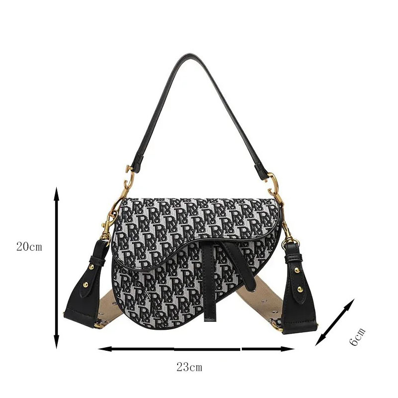 canvas womens hundred handbag hot crossbody saddle bag comfortable shoulder strap women large capacity letter underarm bags