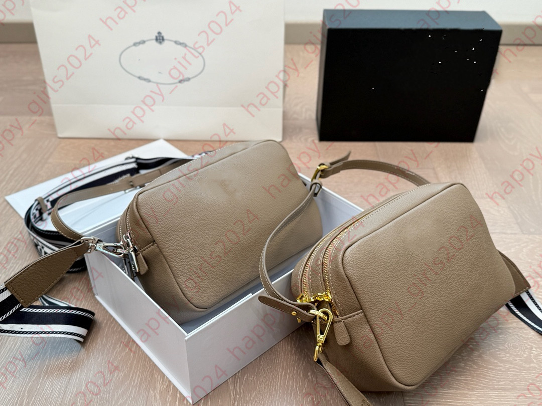 Luxury Camera Bags Designer Re-Edition Saffiano Leather Crossbody square Bag Women Mens Double Zipper Shoulder Bag Sling Tote Purse Handbags Clutch Satchels Hobos