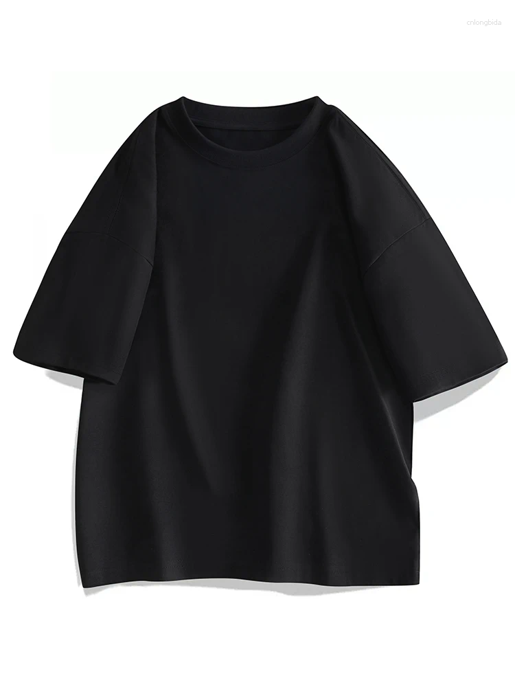 Men's T Shirts Summer Oversized Shirt Men Women Unisex Korean 210G Cotton Short Sleeve Basic Tee Loose Tops Solid Color Hip Hop Tshirts