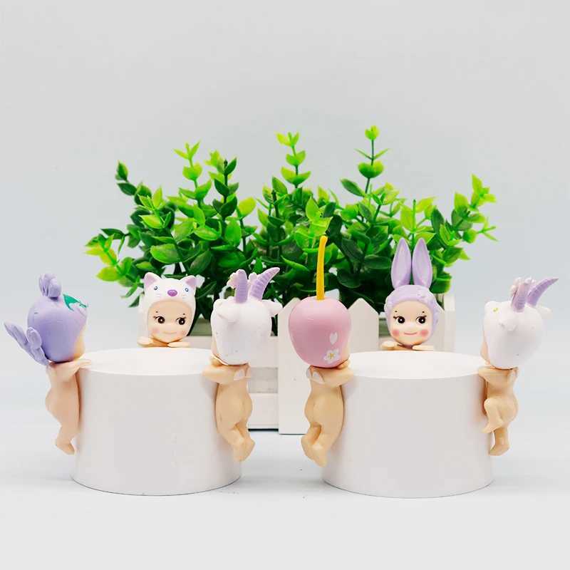 Night Cherry Blossom Angel Series Purple Cherry Blossom Blind Box Mini Doll Action Figure Cute Ornaments Toys GiftsXJ250509
