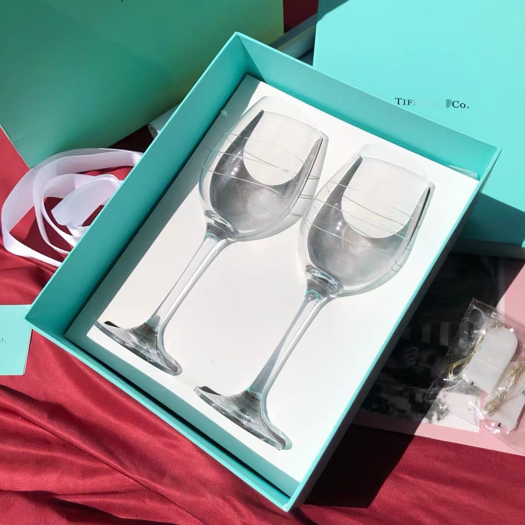 2025 new Champagne To Wedding Engagement Hand Birthday Red Wine Cup Gift Set Tail Glass
