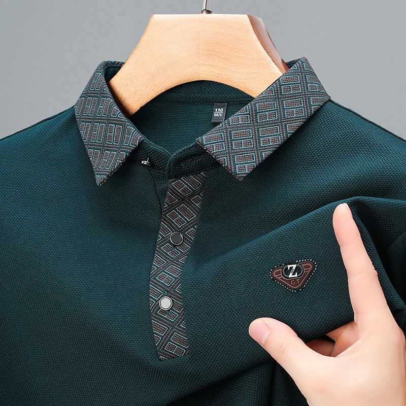 2024 Autumn Mens Brand New Embroidered Printed Long Sleeved Polo Shirt Fashion Business Casual Lapel T-Shirt Mens Wear Z250509