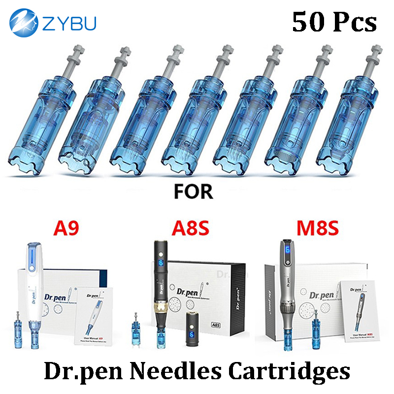 Dr.pen M8S/A8S/A9/A11 needles cartridge Anti-backflow 3slots dermapen pins 12 18 24 36 42 pin MTS Nano Round Silicon Microneedling Tips Derma Pen Disp