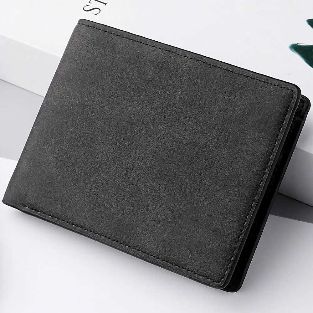 Multi card slot machine mens wallet fashionable folding large capacity coin wallet PU leather short wallet Z250509-1