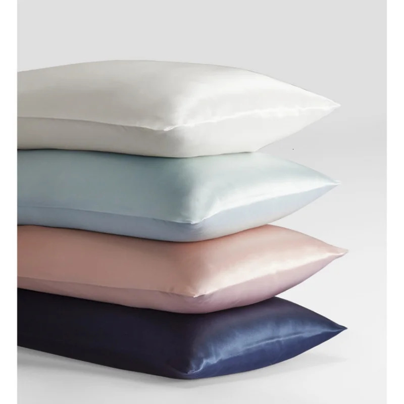 Mulberry Silk Pillowcase for Hair Skin Care Anti-Frizz Satin Pillow Case Queen/King Super Soft Hypoallergenic Bedding Cover 250508