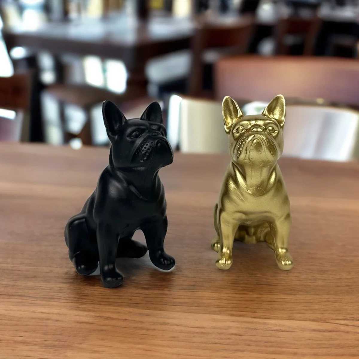 1pc3.7-in French Bldog Statue - Resin dog statue for the decoration and outdoor display given to Bldog enthusiasts Y250509