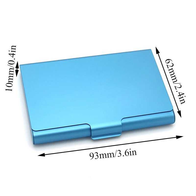1Pc Men Business Card Case Stainless Steel Aluminum Holder Metal Box Cover Women Credit Business Card Holder Case Z250621