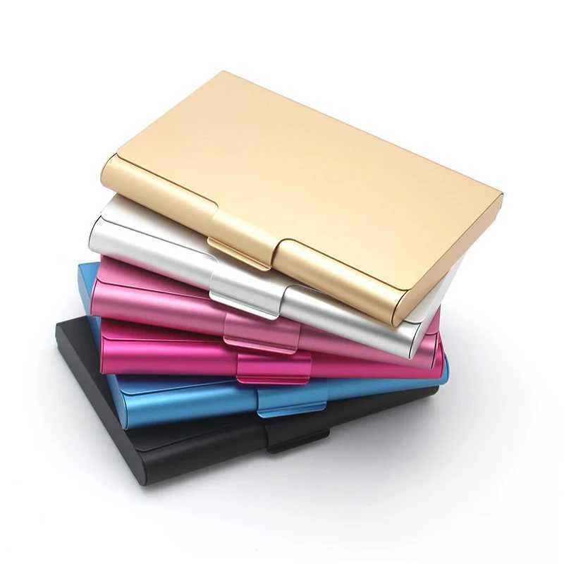 1Pc Men Business Card Case Stainless Steel Aluminum Holder Metal Box Cover Women Credit Business Card Holder Case Z250621