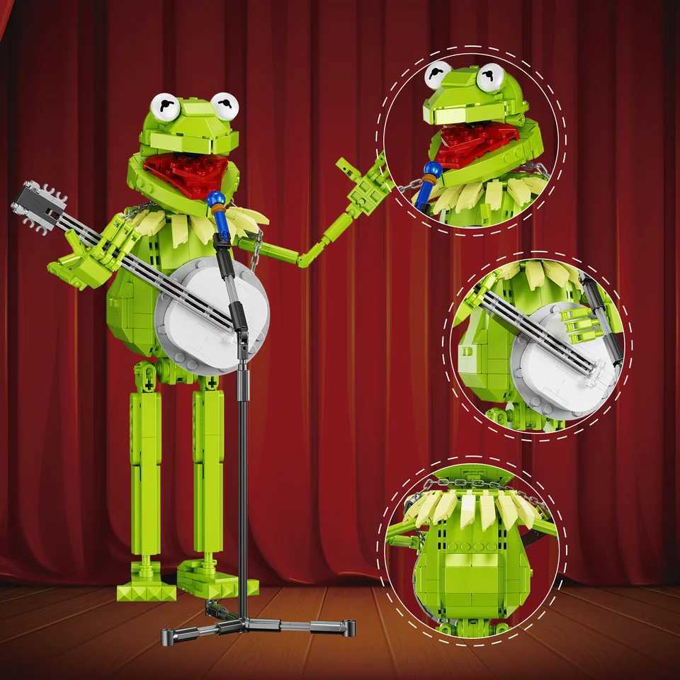 Big Frog Muppet Show Building Block Set Cartoon Doll Funny Stage Scene Action Figure Model Bricks Gifts for Kids Adults X250509