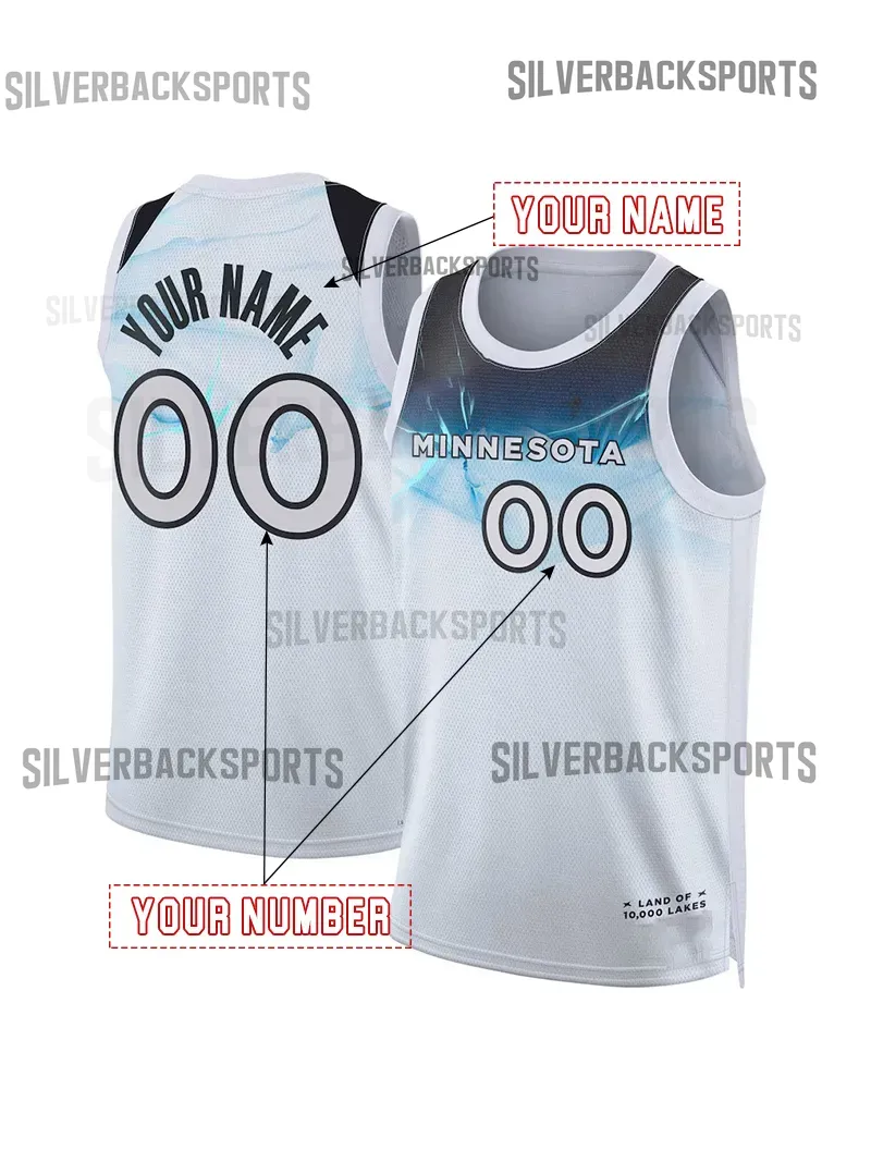 Anthony Edwards 5 Custom Basketball Jersey Gobert Stitched Personalized Customized Jerseys Custom Any Number Name
