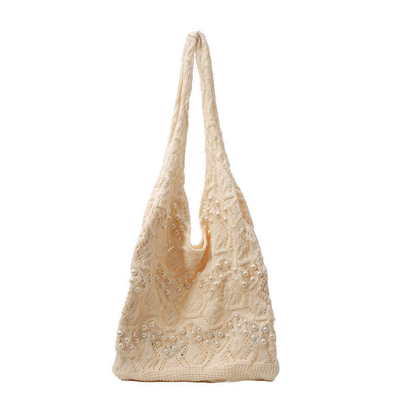 Summer woven bag for women 2025 large capacity new beach vacation beach single shoulder handbag small fresh water bucket bag