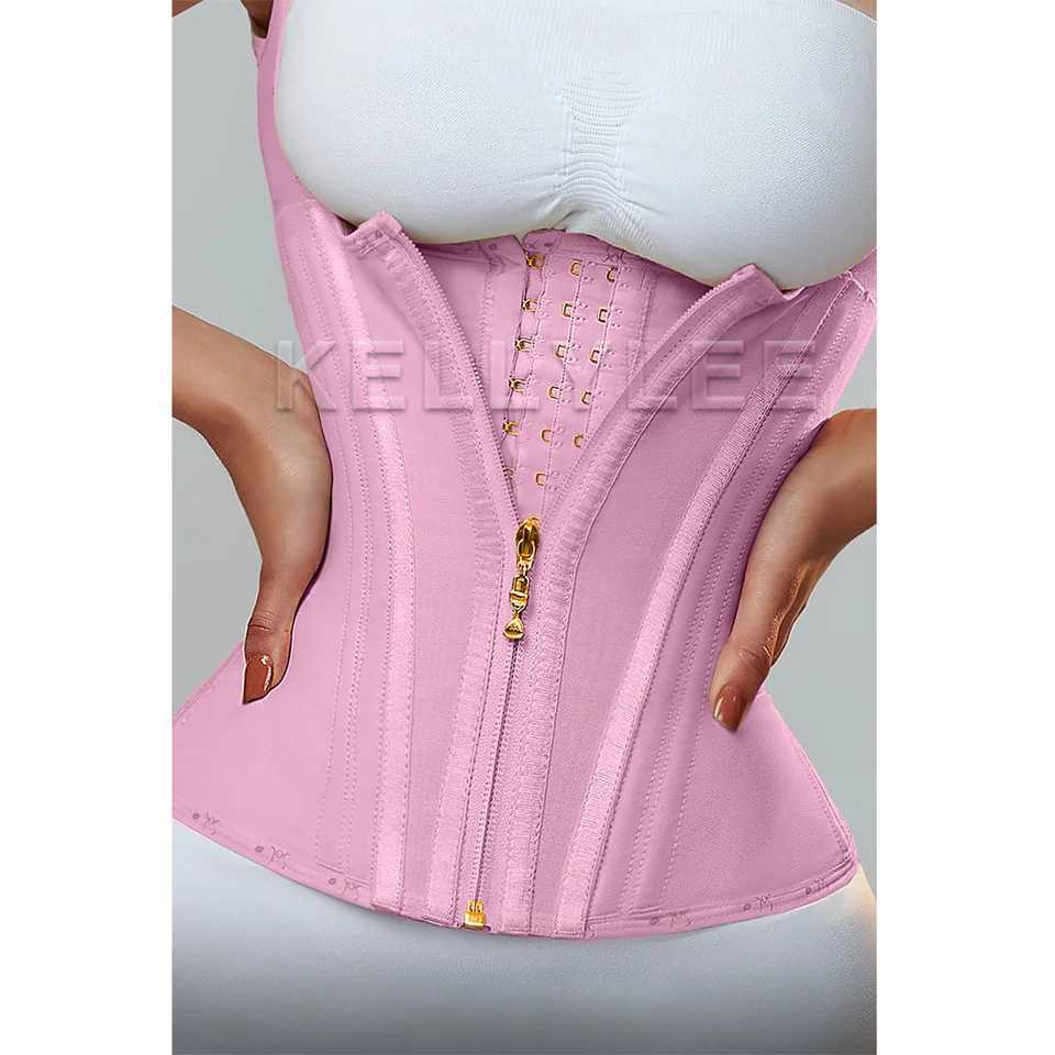 Highly Compressed Sexy Body Wrap Waist Trainer Adjustable Tummy Belt Waist Trimmer with Shoulder Straps for Postpartum Recovery W250509