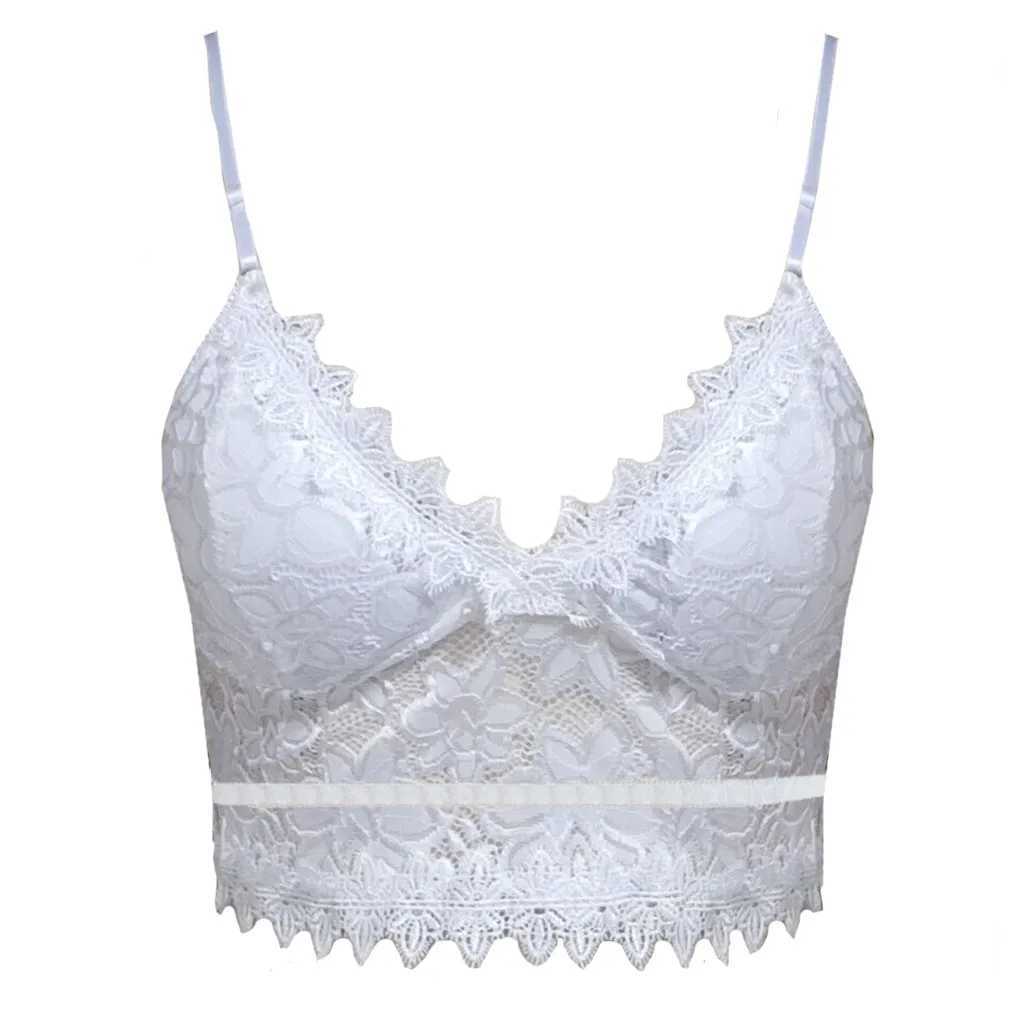 Sexy Lace Hollowing Mesh See Through Slim Backless Halter Crop Top Spaghetti Strap Sheer Embroidery Camisole Vest CorsetXJ250508