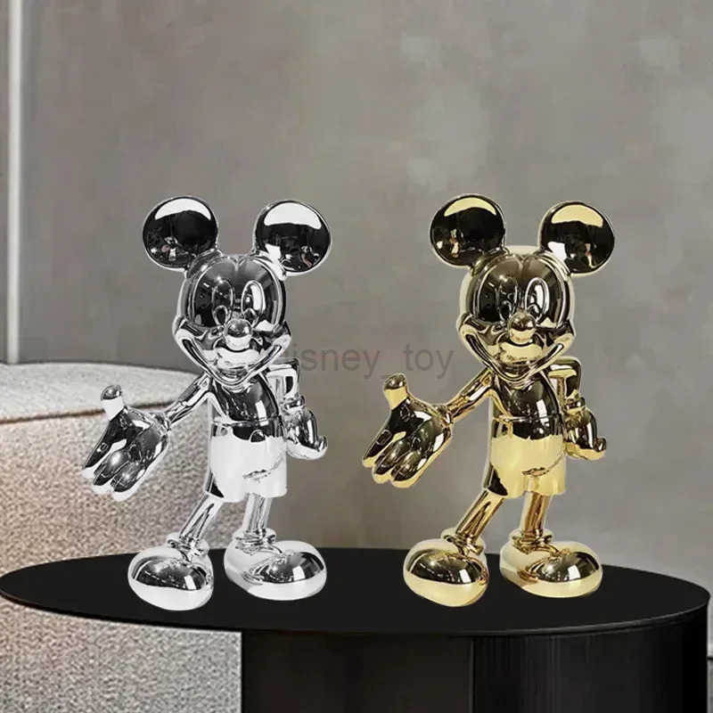 Disney 2025 20-30cm Minnie Mouse Drcor Figure Resin Statue Anime Figures Simple Modern Collection Dolls Fashion Toys Living Room Deco Y250509