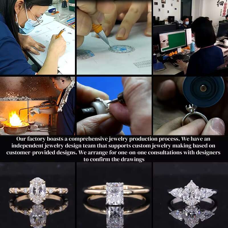 Hot Selling Fine Jewelry Round Cut Halo Moissanite Rings 925 Sterling Silver Rings Luxury Wedding Engagement Ring for Women