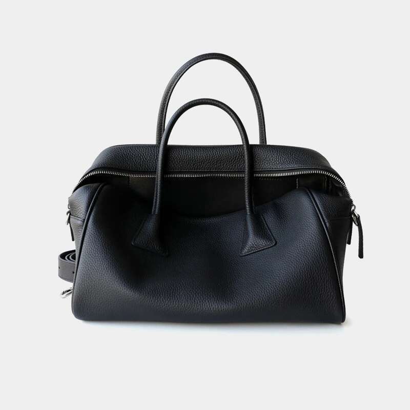 Genuine Leather Boston Bag For Women Designer Handbag Purse 2025 New In Vintage First Layer of Cowhide Shoulder Crossbody