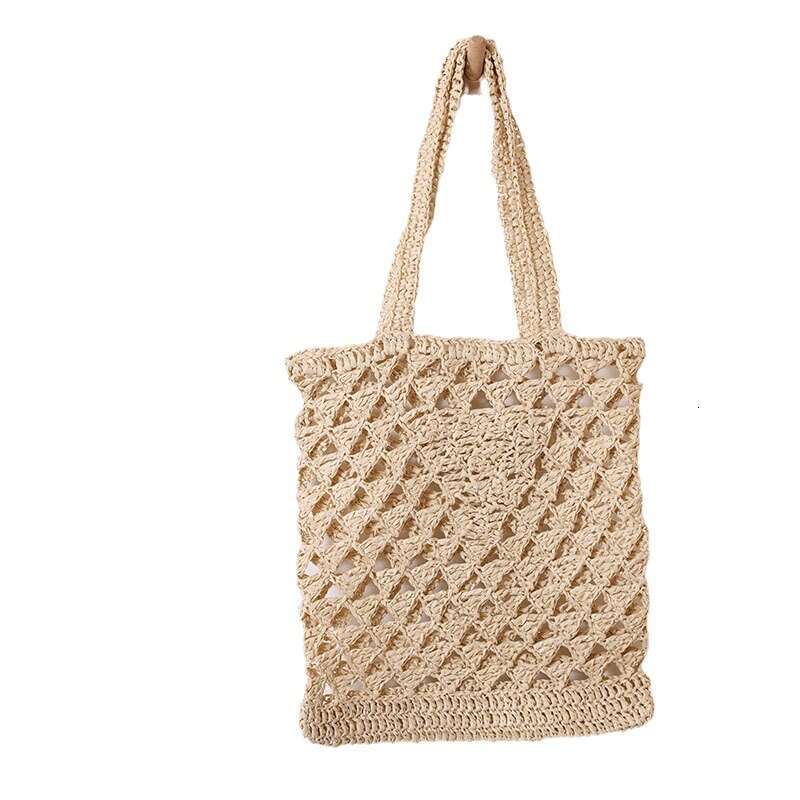Beach Bag Fashionable One Shoulder Grass New Casual Hollow Woven Vacation Style Beach Bag Versatile Women S Bag KQ