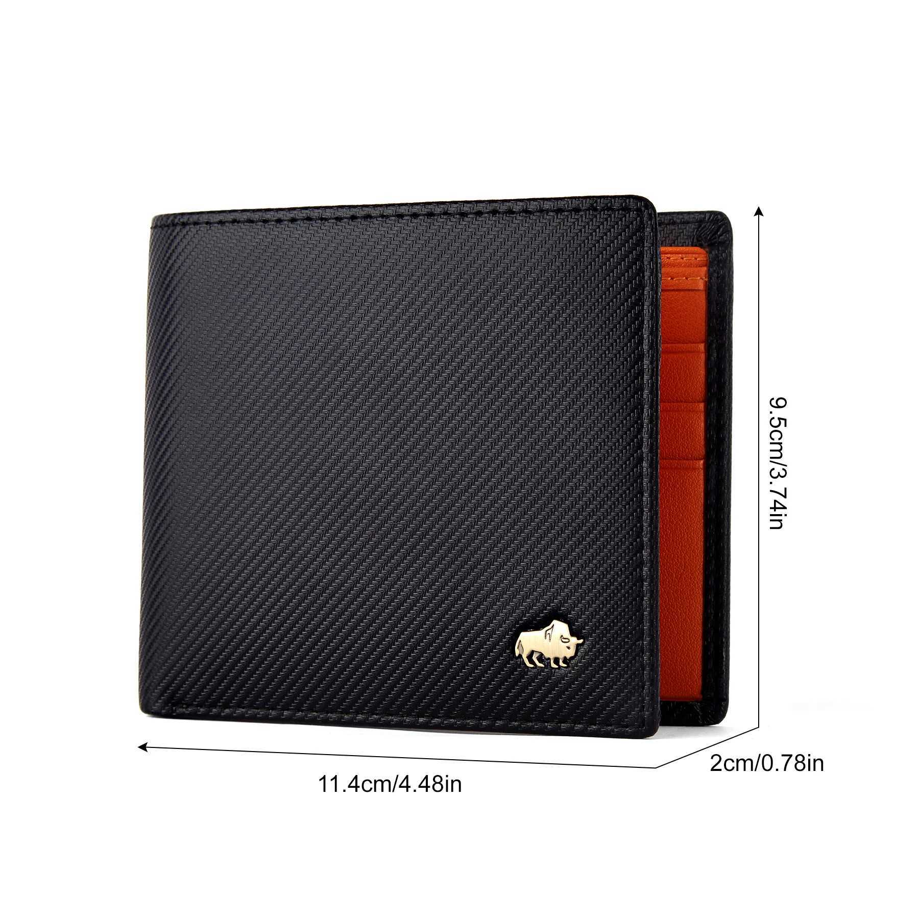 2024 Mens Carbon Fiber Short Wallet Designer RFID Block Card Clip Coin Pocket Wallet Gift Boyfriend Husband Father Z250509