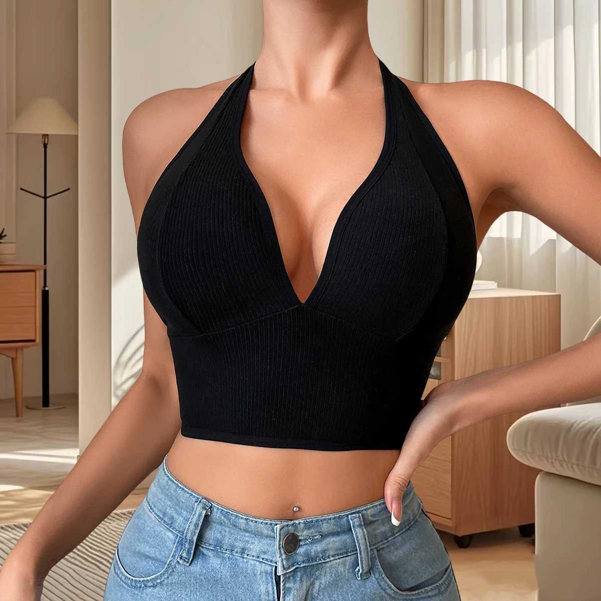 1 seamless womens sexy vest ribbed breathable underwear sports vest top of the line sports backless womens underwear vestXJ250508