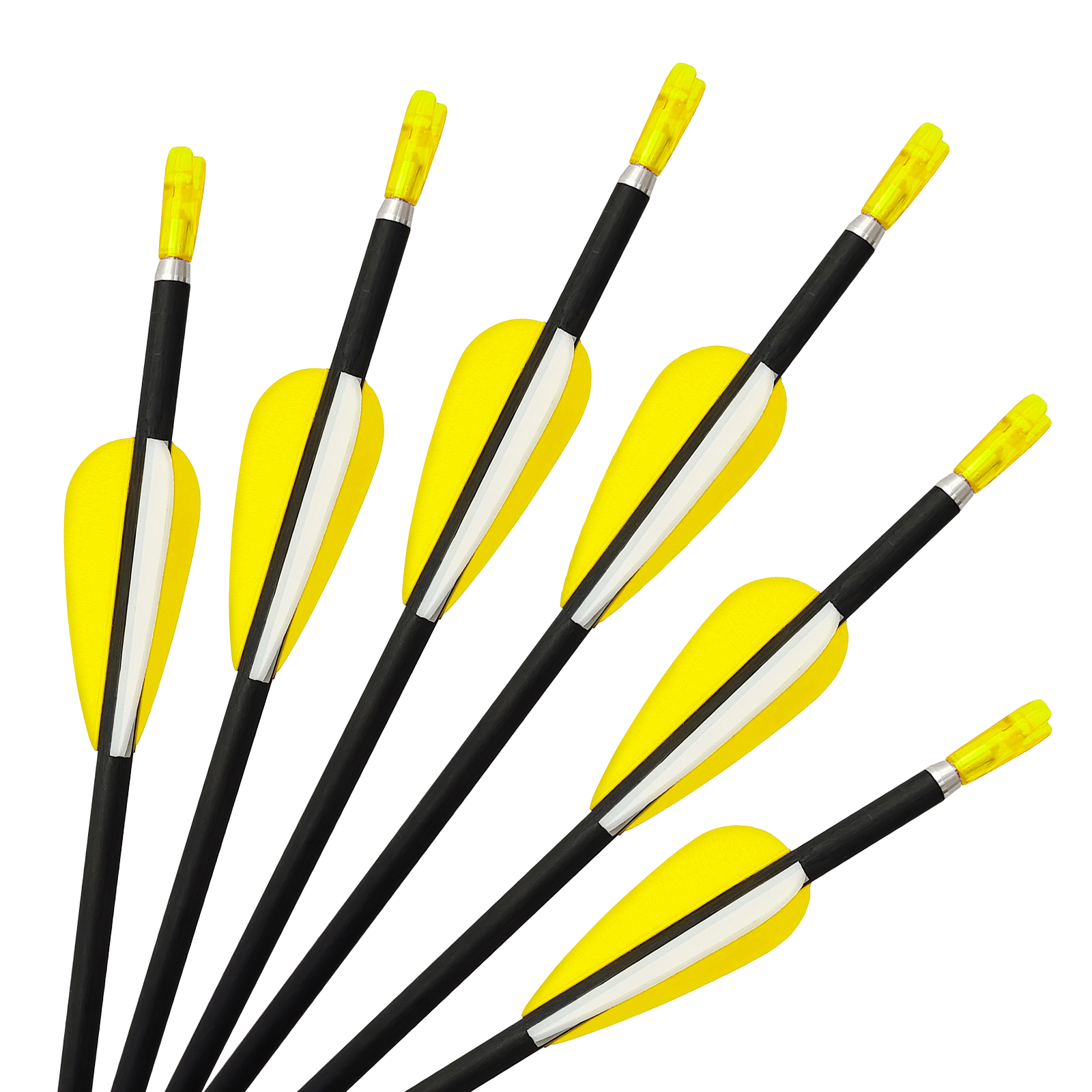 Archery Arrows without Arrow Heads Spine350-1500 31inch Targeting Arrows 4.2mm Hunting Arrows Carbon Practice Arrows for Recurve Bow & Compound Bow Ye
