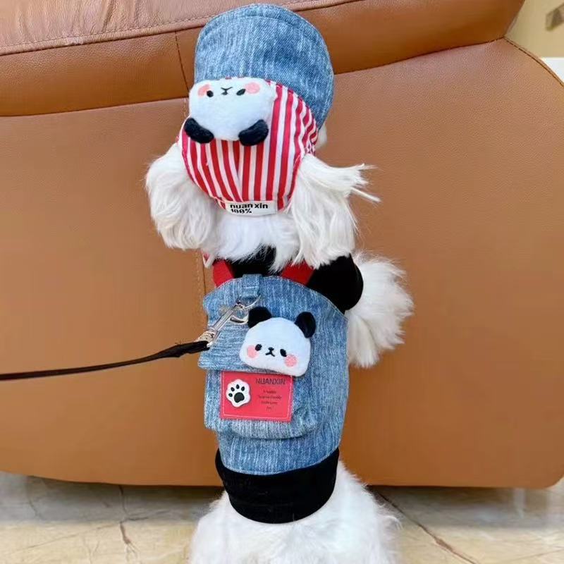 T00168 Pet clothes autumn and winter new color knitted sweater suspender skirt dog cat warm sweater