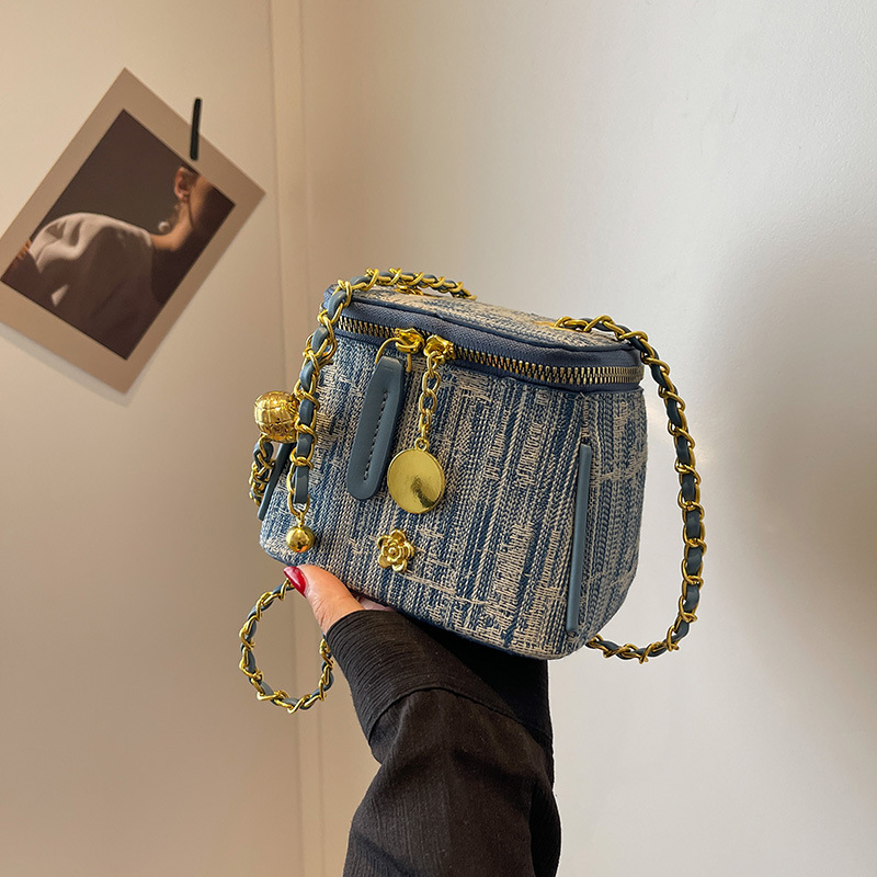 Designer Bag Luxury Bag Hot Denim Blue Stripe Bucket Crossbody Shoulder Bag For Women Free Shipping